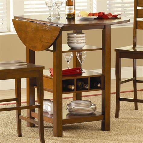 Ridgewood Counter Height Drop Leaf Dining Table With Storage Mahogany