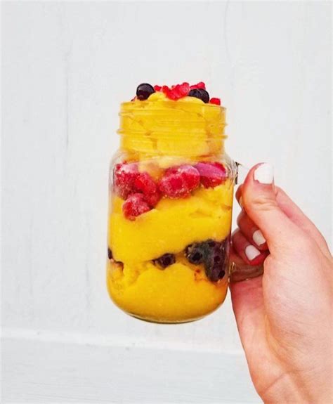 ~ Layered Mango Nicecream Triffle ~ This Delicious Looking And Tasting Thing Right Here Is