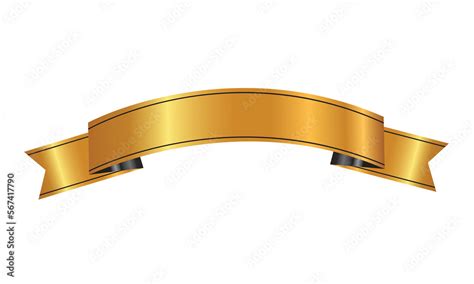 Gold Ribbon Banner Png Adobe Stock