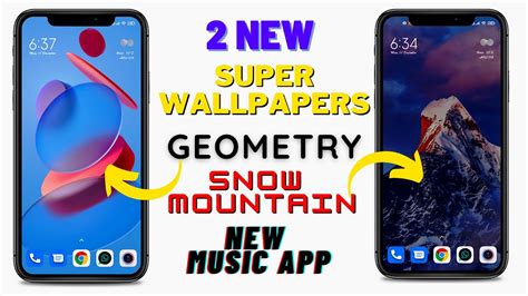 New Miui 12 Geometry And Snow Mountain Super Wallpapers Music App