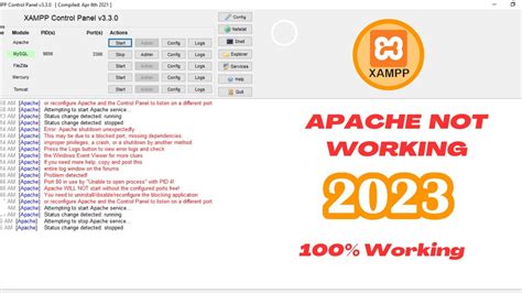 Xampp Apache Not Starting Problem Xampp Apache Shutdown Unexpectedly