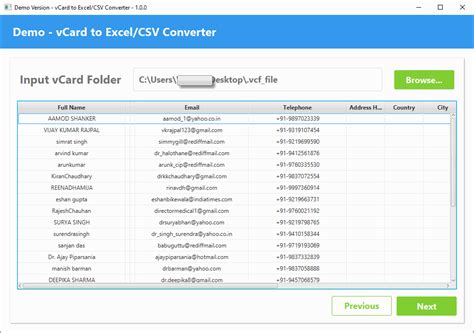 Vcard To Excel Converter To Open Vcf File Convert Vcf To Excel Format