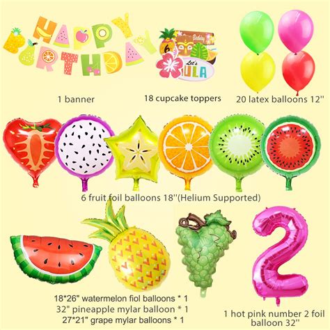 Twotti Fruity Party Decorations Second Birthday Party Supplies Tutti