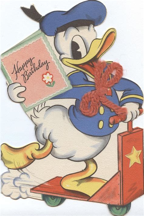 10 B 152 3 Donald Duck Birthday Card Disney Fun Disney Magic Disney