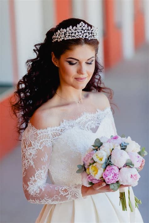 Close Up Portrait Of Very Beautiful Bride Stock Photo Image Of