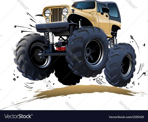 cartoon monster truck royalty free vector image