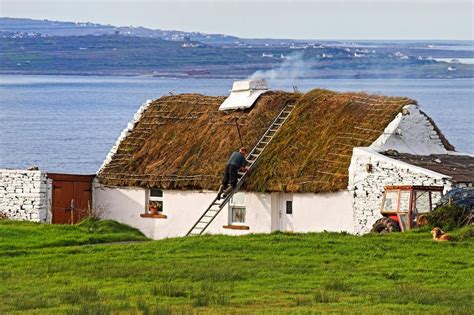 Beautiful Irish Landscape With Cottages Cottage Ireland