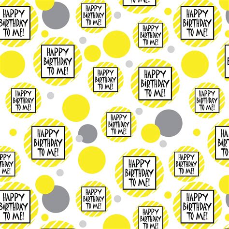 Premium T Wrap Wrapping Paper Roll Pattern Happy Birthday To Me