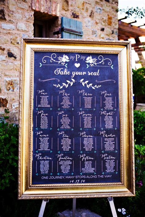 Chalkboard Wedding Table Assignments Board, Table listings, Wedding