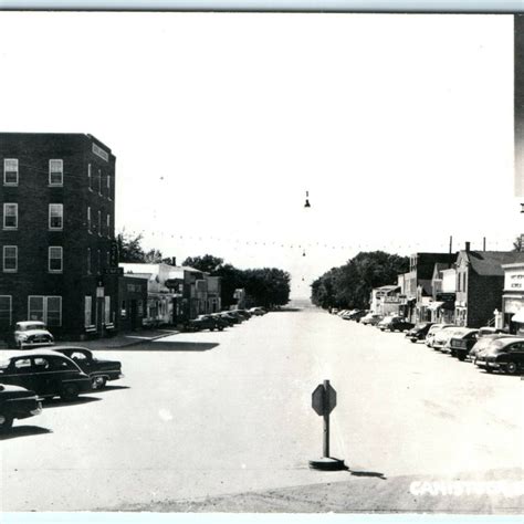 1950s Canistota Sd Downtown Rppc Main St Hamms Beer Coca Cola Signs