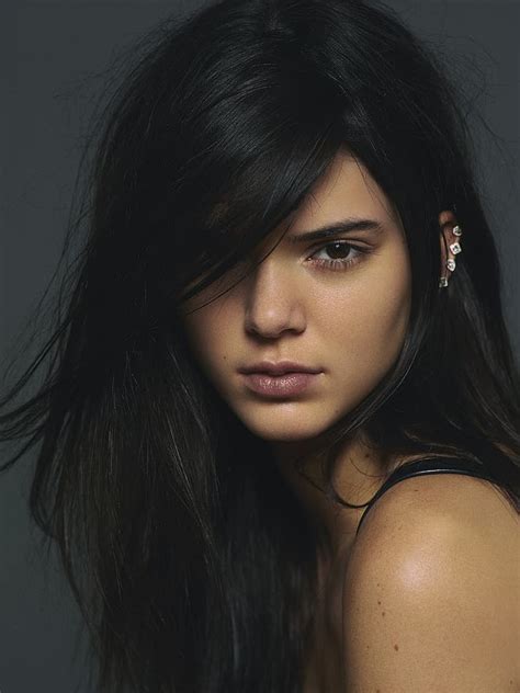 Hd Wallpaper Kendall Jenner Women Model Brunette Dark Hair Face Hair Over One Eye