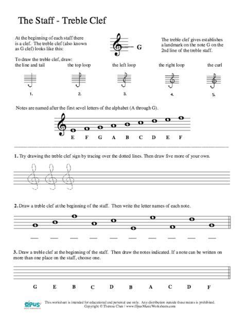 Printable Basic Music Theory Worksheets
