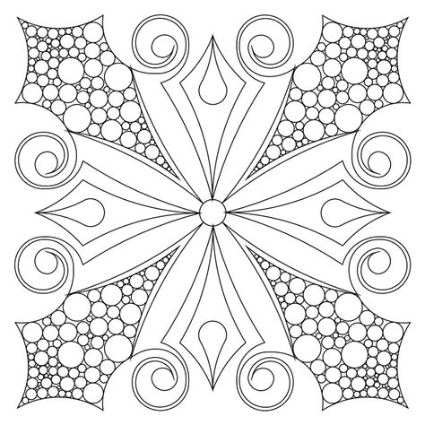 Quilt color pages for young children. Barb block 002 | Mandala coloring, Pattern coloring pages ...
