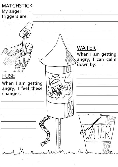 Anger Worksheets For Kids Therapist Aid