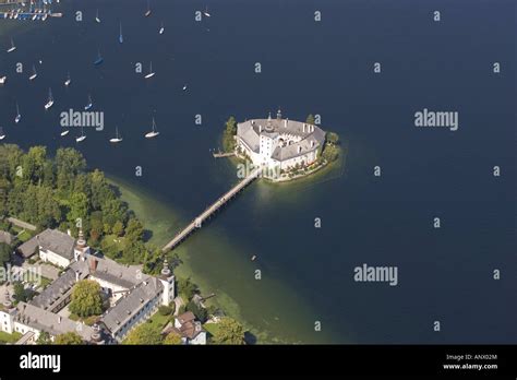 Luftbild Von Schloss Orth Österreich Salzkammergut Gmunden