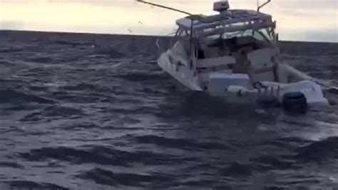 Raw Video Local Fisherman Captures Boat Sinking Off Sandy Hook