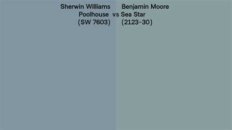 Sherwin Williams Poolhouse SW 7603 Vs Benjamin Moore Sea Star 2123