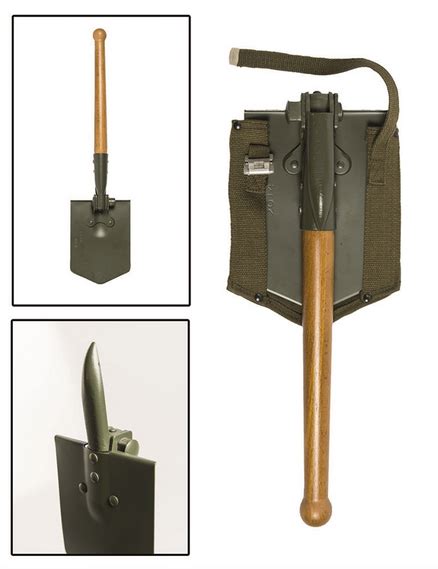 German Folding Shovel With Pouch Military Tactical Tools Shovels