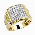Solid 10K Yellow Gold Mens Diamond Ring by LUXURMAN 2.25 Carats 406914