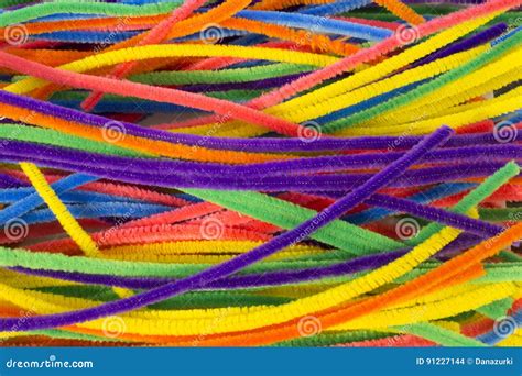 Neon Colored Pipe Cleaners Stock Photo Image Of Chenile 91227144