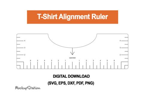 Tshirt Ruler SVG, T-shirt Alignment Tool Graphic by Mockup Station