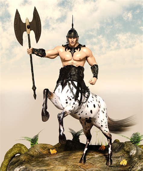 Centaur At Battle Digital Art By Barroa Artworks Fine Art America