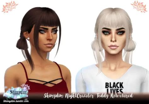 Shimydim Nightcrawler`s Teddy Hair Retextured Sims 4 Hairs