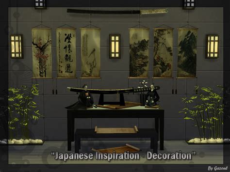 Japanese Inspiration Decoration By Gazoul The Sims 4 Download