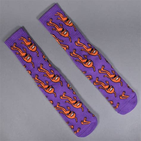 Toy Machine Skateboards Multi Sect Socks Purple Accessories From