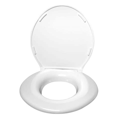 Big John Elongated Closed Front Toilet Seat With Cover In White 2445646