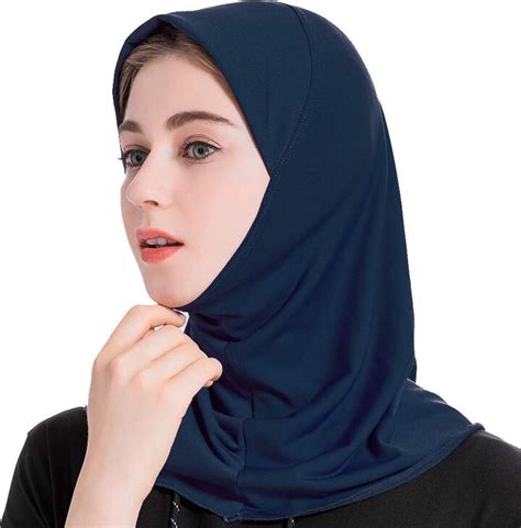 Safetogether Muslim Hijab Tube Cap Islamic Scarf Muslim Under Scarf Muslim Inner Headscarf Navy