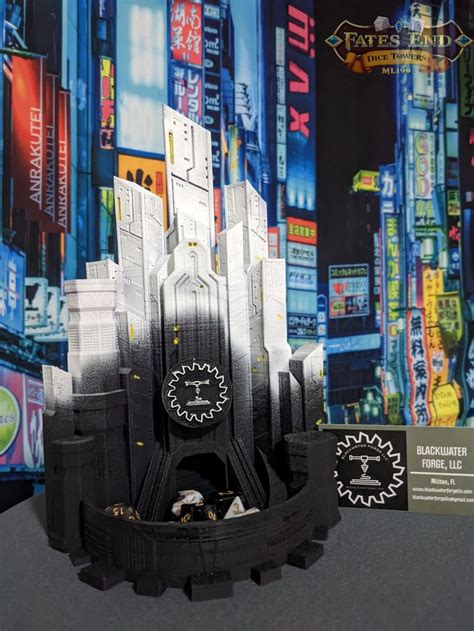 Blackwater Forge Llc Cyberpunk Dice Tower Etsy In 2022 Dice Tower