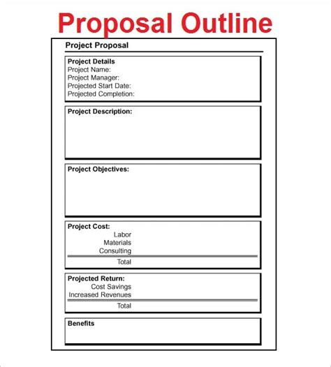 Proposal Essay Outline Template