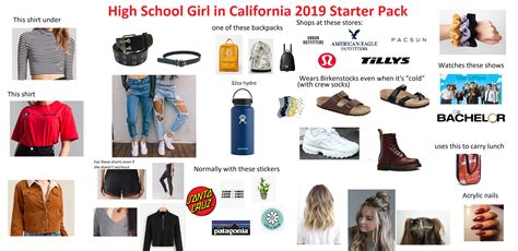 High School Girl In California 2019 Starter Pack Rstarterpacks
