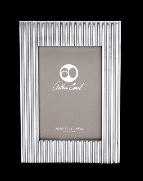 Arthur Court Stripe Photo Frame 4 X 6 Silver Picture Frames Frame