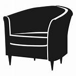Chair Icon Tub Flat Transparent Chairs Furniture