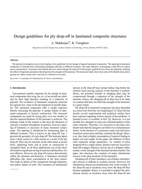 Design guidelines for ply drop-off in laminated - DSpace at IIT Bombay