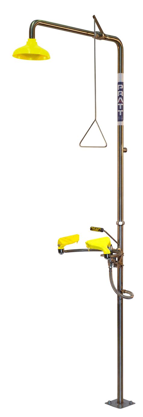 Pratt Combination Safety Shower And Eye Face Wash Hand Operated Dg Safety