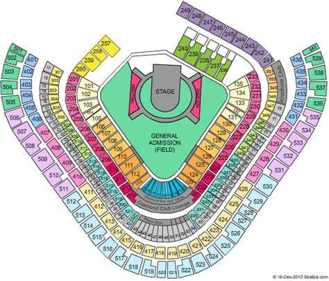 Angel Stadium Seating Map Color 2018