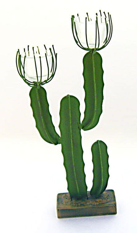 Saguaro Cactus Votive Candlesticks Mexican Fiesta Dinner Centerpiece