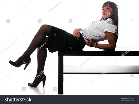 Attractive Sexy Secretary Flirting Stock Photo Shutterstock