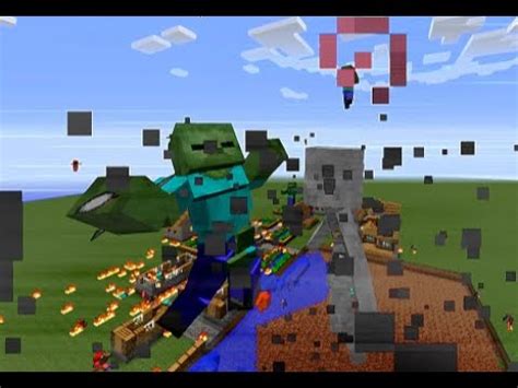 Zombie Titan Vs Skeleton Titan Minecraft Mob Battle Youtube
