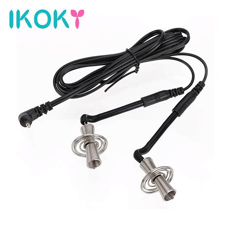 Ikoky Electric Shock Attachment Nipple Clip Clitoris Clip Steel Wire