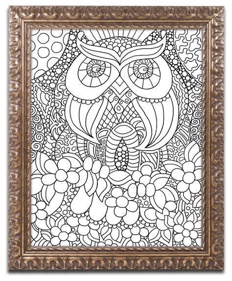kathy g ahrens mixed coloring book 56 ornate framed art