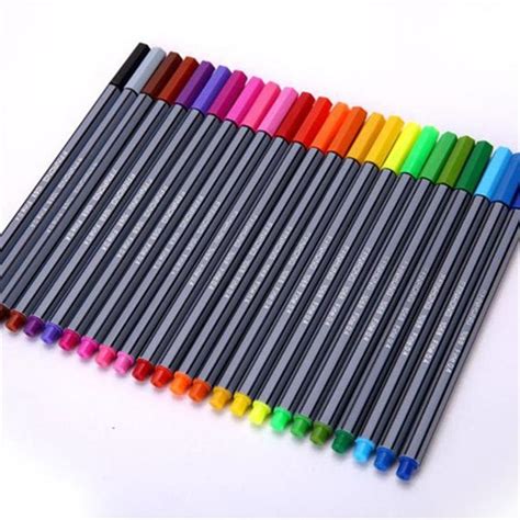 24 Multicolor Fineliner Pen Pack Fineliner Pens Art Marker Colored Pens
