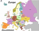 Free Labeled Europe Map with Countries & Capital - Blank World Map in ...