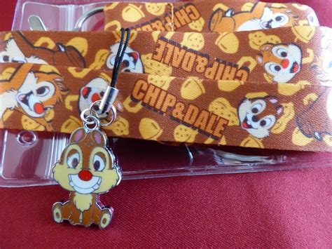 Disney Chip And Dale Lanyard Dale Charm And Id Holder Bus Etsy
