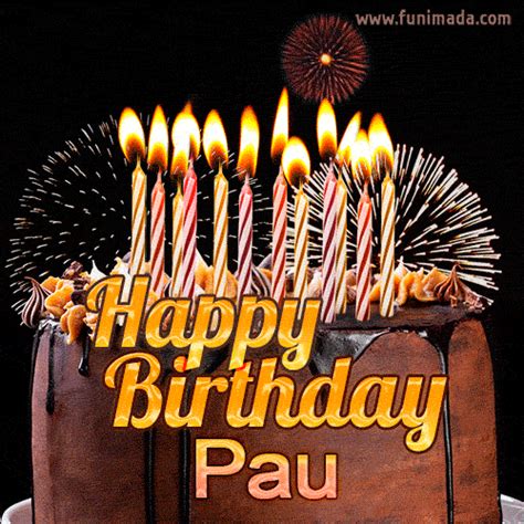 Chocolate Happy Birthday Cake For Pau  — Download On
