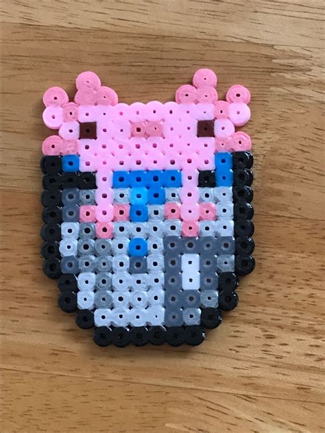 Heres The Pattern To An Axolotl In A Bucket Hama Beads Design Hama