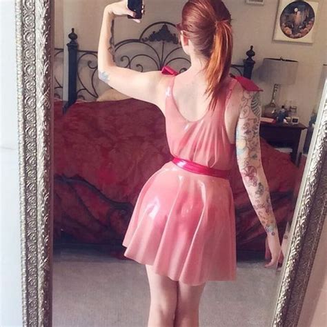 Image Of Transparent Pink Latex Dress